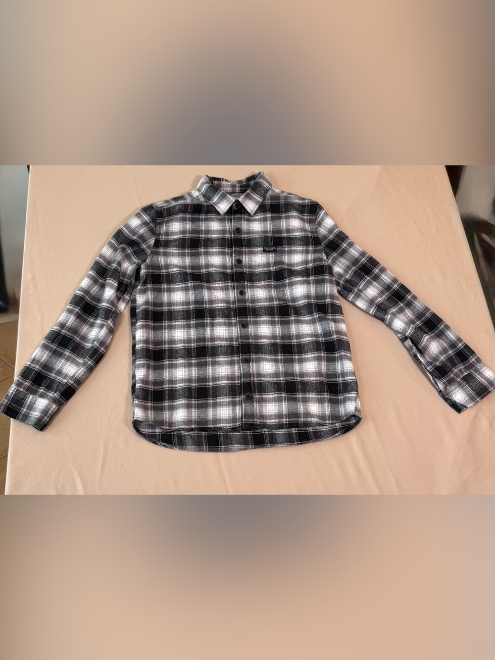 Abercrombie & Fitch Kids Boys Plaid Flannel Button-Down Shirt, Size 13/14